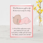 Carte Nouvel enfant né (Fleur jaune)