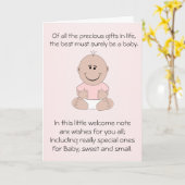 Carte Nouvel enfant né (Fleur jaune)