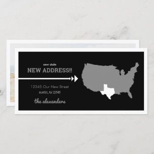 Carte Nouvel Etat Noir, Nouvelle Adresse ! Texas Moving