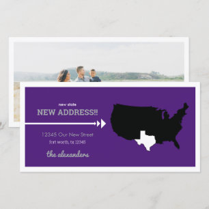 Carte Nouvel État Violet, Nouvelle Adresse ! Texas Démen