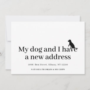 Carte Nouvelle adresse de chien de compagnie Nous avons