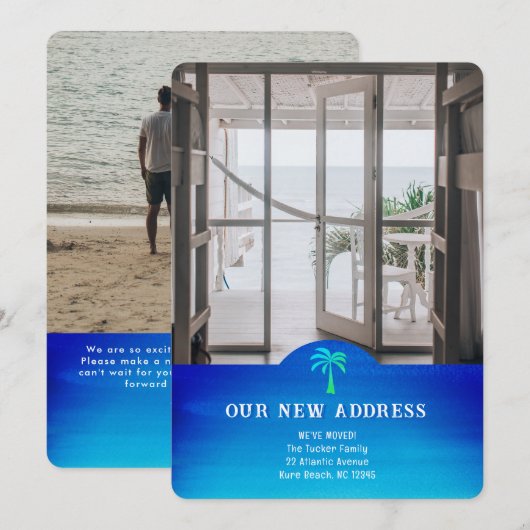 Carte Nouvelle adresse Tropical Bright 2 photo Moving Ca (Devant / Derrière)