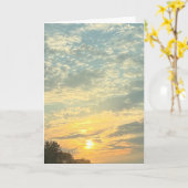 Carte Nouvelle-Angleterre Sunset Blank Salutation (Fleur jaune)