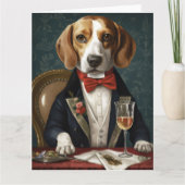 Carte Nouvelle année Beagle (Devant)