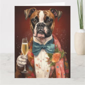 Carte Nouvelle Année Boxer (Devant)