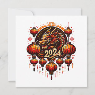 Carte nouvelle année chinoise 2024