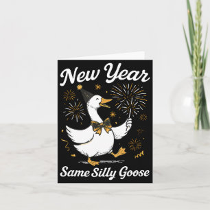 Carte Nouvelle année drôle Même Oie Idiote Bonne Année 2