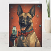 Carte Nouvelle Année Malinois Belge  (Devant)