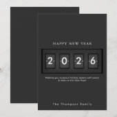 Carte Nouvelle Année Moderne Simple Décompte (Devant / Derrière)