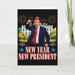 Carte Nouvelle Année Nouveau Président Trump 2025 Bonne 
