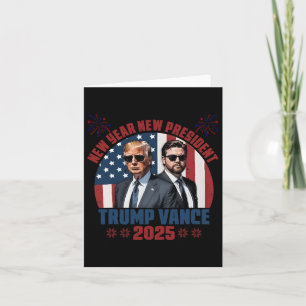 Carte Nouvelle Année Nouveau Président Trump Vance Prési