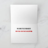 Carte nouvelle année organisée (Intérieur)