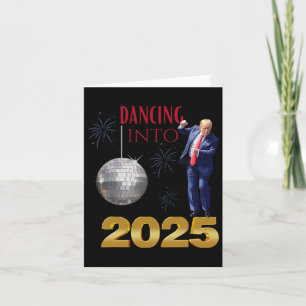 Carte Nouvelle année Trump Danse 2025 Méga Drôle Compte