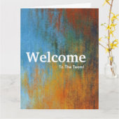 Carte Nouvelle aquarelle d'accueil de l'employé (Fleur jaune)