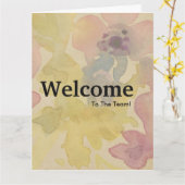 Carte Nouvelle aquarelle d'accueil de l'employé (Fleur jaune)