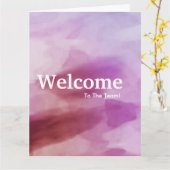 Carte Nouvelle aquarelle d'accueil de l'employé (Fleur jaune)