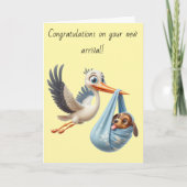 Carte Nouvelle arrivée de la cigogne (Devant)