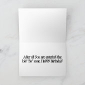 CARTE NOUVELLE AVENTURE DE LA VIE **LA ZONE 50** ANNIVER (Intérieur)