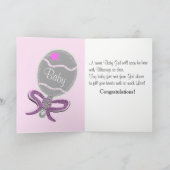 Carte Nouvelle Bébé Fille en Route Félicitations (Intérieur)