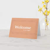 Carte Nouvelle bienvenue aux employés (Fleur jaune)