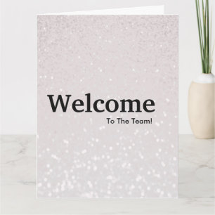 Carte Nouvelle Bienvenue Employée Paillettes