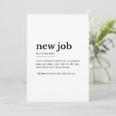 Carte Nouvelle définition d'emploi - Drôle Motivationnel (Debout devant)