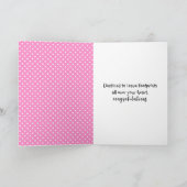 Carte Nouvelle empreinte de petite fille avec bow (Intérieur)