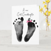 Carte Nouvelle Empreintes Grand-Fille avec Bow (Fleur jaune)