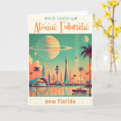 Carte Nouvelle Floride Futuriste Atomique (Fleur jaune)