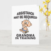 Carte Nouvelle grand-maman drôle (Fleur jaune)