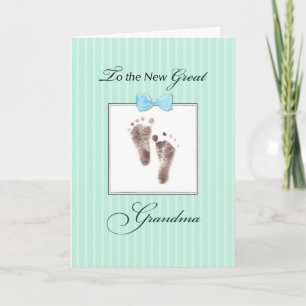 Carte Nouvelle Grande grand-mère de grand-fils Green Foo