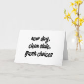 Carte nouvelle journée, ardoise propre, choix frais : in (Fleur jaune)