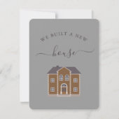 Carte Nouvelle Maison Brown Nous Avons Déplacé Faire-par (Devant)