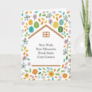 Carte Nouvelle Maison Décoration Florale de Chauffage
