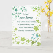 Carte Nouvelle maison Félicitations à Christ au Centre (Fleur jaune)