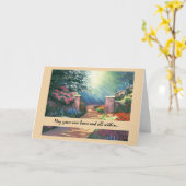 Carte Nouvelle maison Félicitations avec Jardin coloré (Fleur jaune)