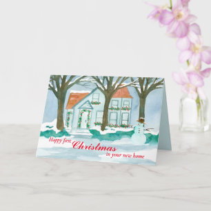 Carte Nouvelle maison Joyeux Noël immobilier