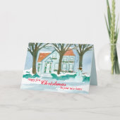 Carte Nouvelle maison Joyeux Noël immobilier (Devant)