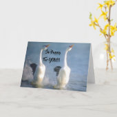 CARTE **NOUVELLE MAISON** NOUS DANSONS POUR JOIE POUR "V (Fleur jaune)