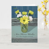 Carte Nouvelle maison Voeux pour fille et gendre (Fleur jaune)
