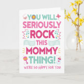 Carte Nouvelle Maman Félicitations, Vous Alliez Exceller (Fleur jaune)