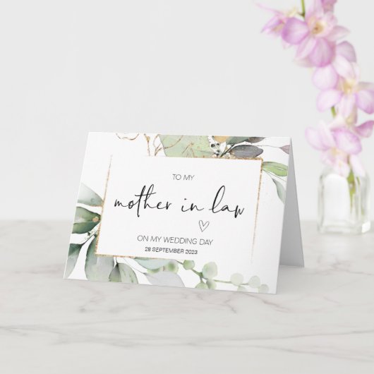 Carte Nouvelle mère en droit Mariage Merci de la voiture (Orchidée)