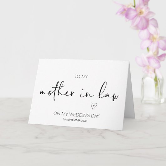 Carte Nouvelle mère en droit Mariage Merci de la voiture (Orchidée)