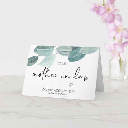 Carte Nouvelle mère en droit Mariage Merci de l'épouse (Orchidée)