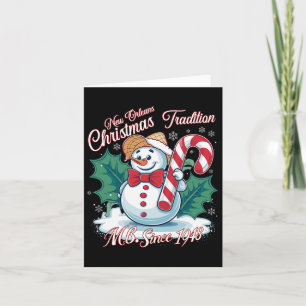 Carte Nouvelle-Orléans M. Bingle Tradition de Noël Snowm