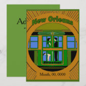 Carte Nouvelle-Orléans Streetcar Art Déco (Devant / Derrière)