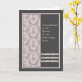 Carte Nouvelle ouverture de pratique pour docteur Card (Fleur jaune)