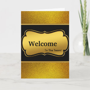 Carte Nouvelle Parties scintillant Gold d'accueil des em