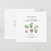 Carte Nouvelle racine plantée Nouvelle adresse Faire-par (Devant / Derrière)