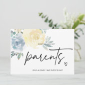 Carte Nouvelle révélation sur la grossesse pour les pare (Debout devant)